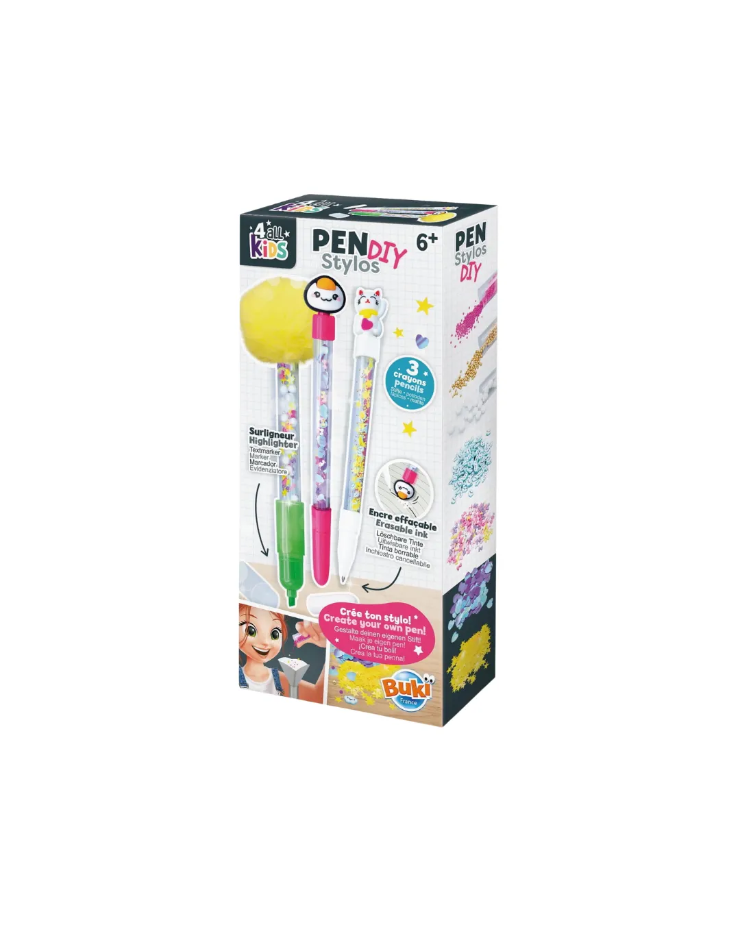 Buki - zestaw DIY - długopisy i mazak Kawai