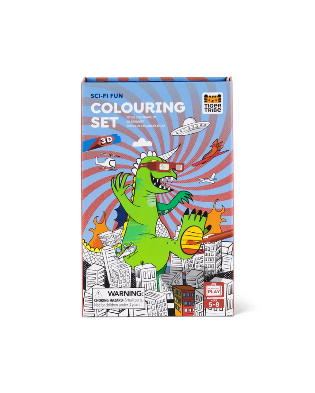 Tiger Tribe - zestaw kolorowanek 3D Zabawa z Sci-FI