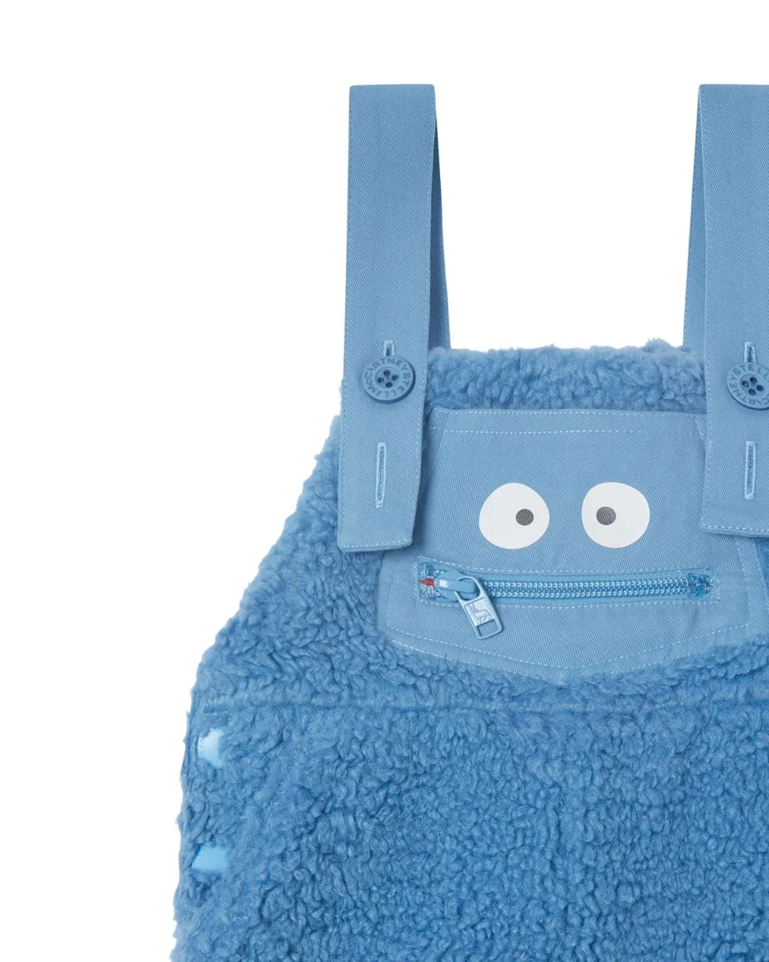 Stella McCartney - niebieskie ogrodniczki z polaru dla maluszka Yeti Stella McCartney - niebieskie ogrodniczki z polaru dla maluszka Yeti