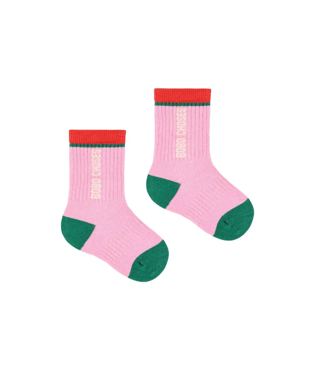 BOBO CHOSES - długie skarpetki dziecięce Color Block PINK BOBO CHOSES - długie skarpetki dziecięce Color Block PINK