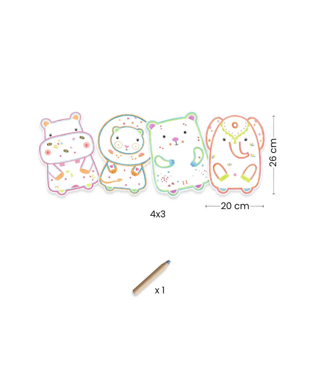 Djeco - magiczne kolorowanki Dzikie zwierzęta