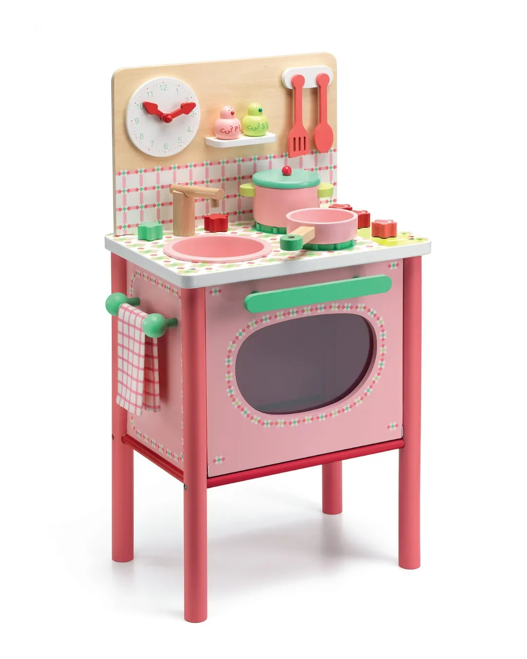 Djeco - drewniana kuchnia dla dzieci Lila różowa