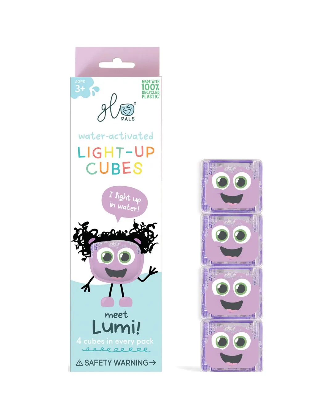 Glo Pals - zabawka do kąpieli fioletowe kostki sensoryczne świecące w wodzie Lumi Glo Pals - zabawka do kąpieli fioletowe kostki sensoryczne świecące w wodzie Lumi