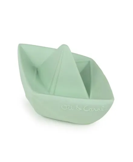 Oli&Carol - gryzak zabawka dla niemowląt do kąpieli Łódka Origami Mint Oli&Carol - gryzak zabawka dla niemowląt do kąpieli Łódka Origami Mint