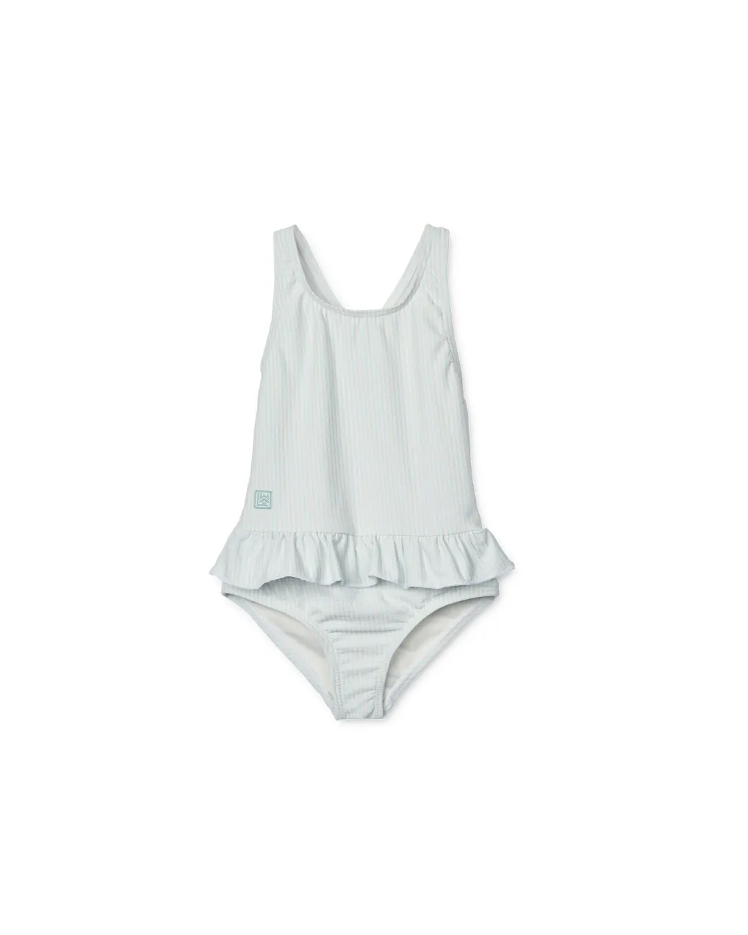 Liewood - strój kąpielowy jednoczęściowy UV Amara stripe pure sky creme de la creme