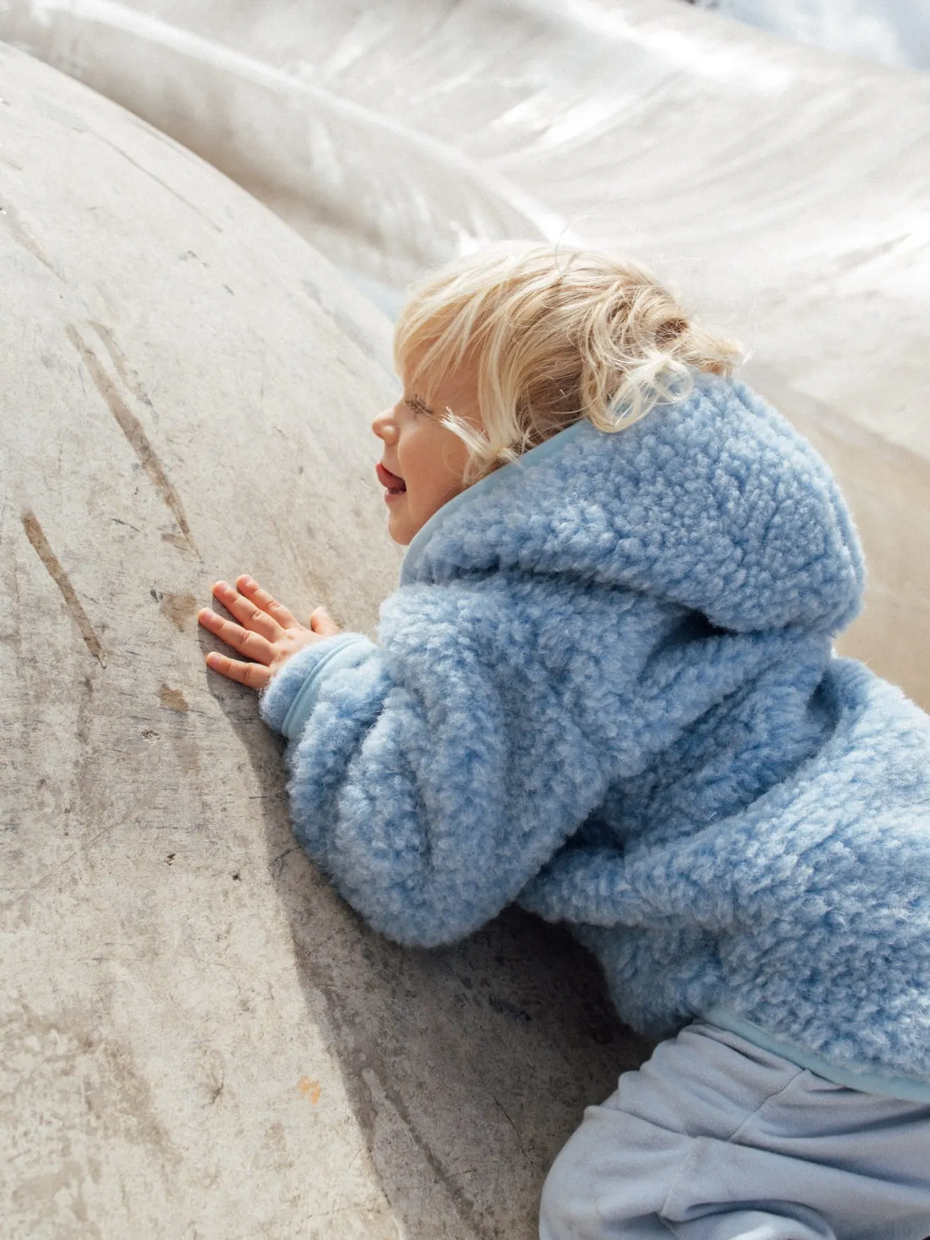 Meggstore - kurtka wełniana dziecięca Blue