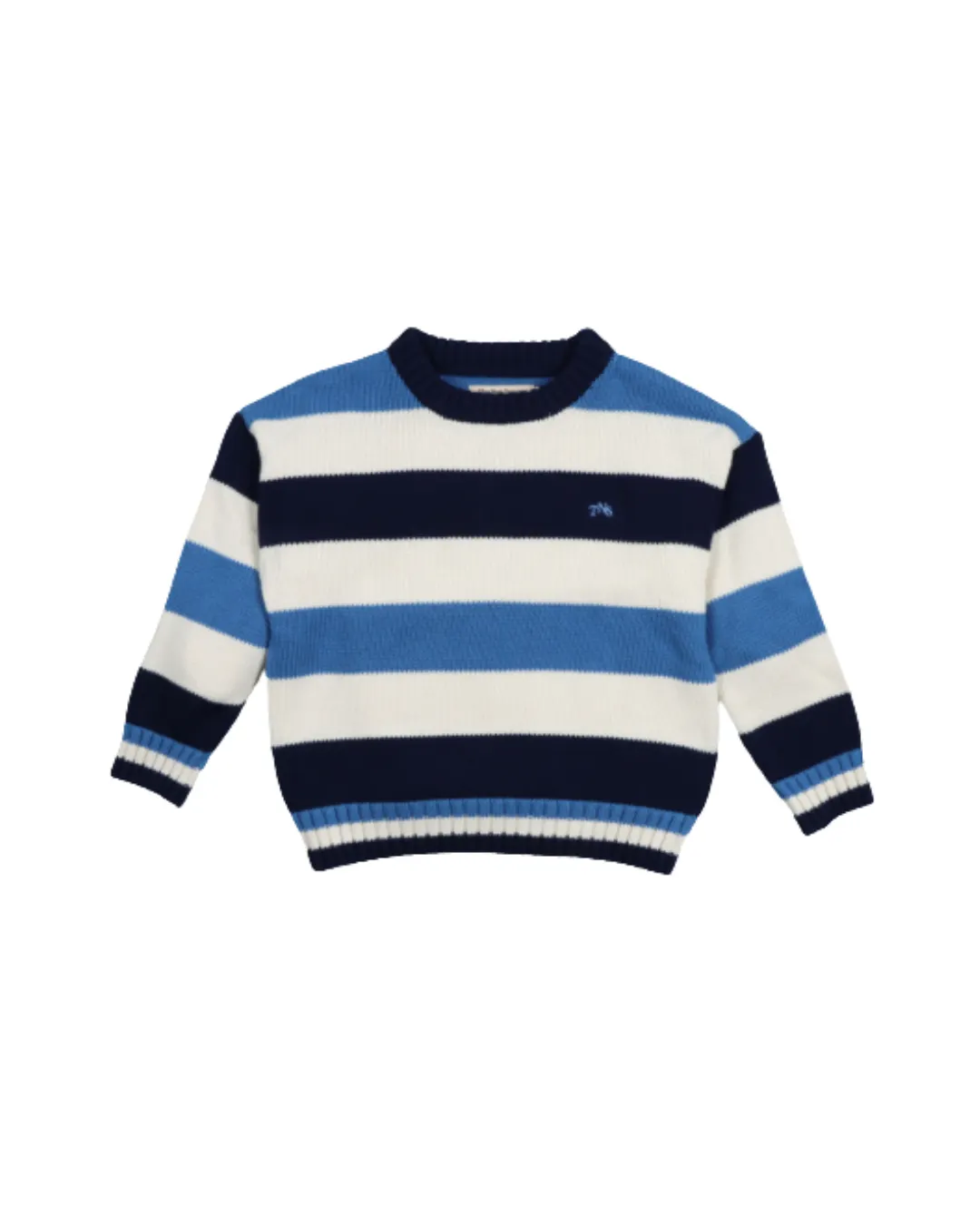 The New Society - bawełniany sweter Celosia Summer Midnight Stripes