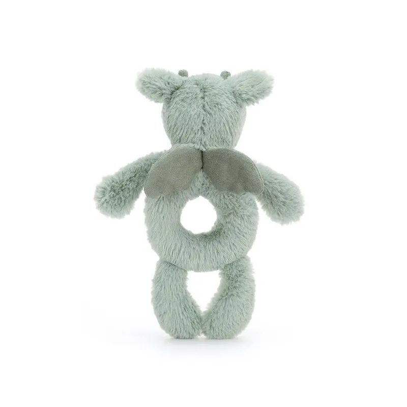 Jellycat - smok grzechotka miętowo - szara 18 cm Jellycat - smok grzechotka miętowo - szara 18 cm