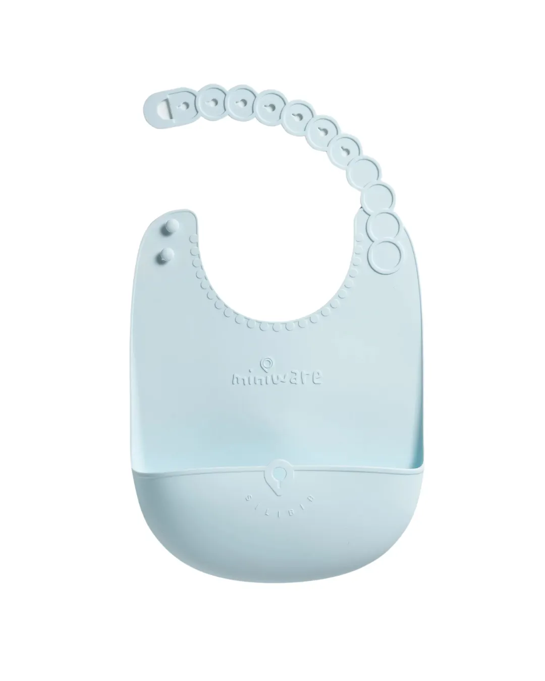 Miniware - silikonowy śliniak Roll & Lock Aqua