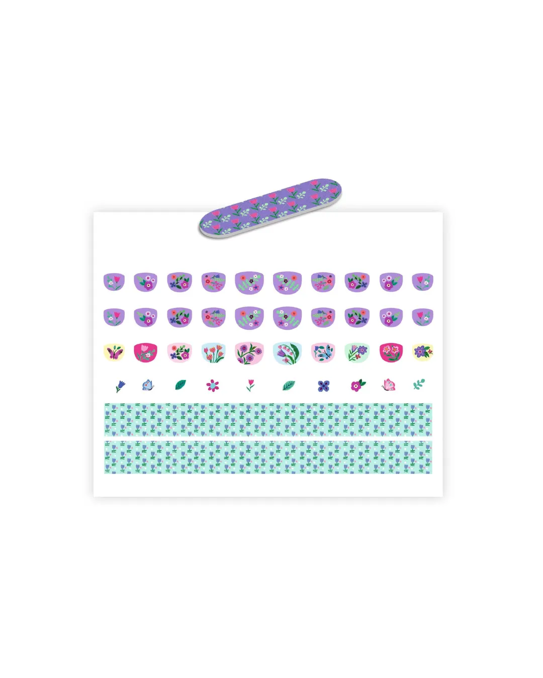 Djeco - naklejki na paznokcie kwiaty 