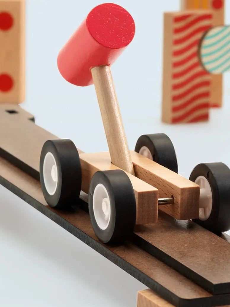 Djeco - zestaw drewniany dla dzieci Zig & Go - 52 elementy