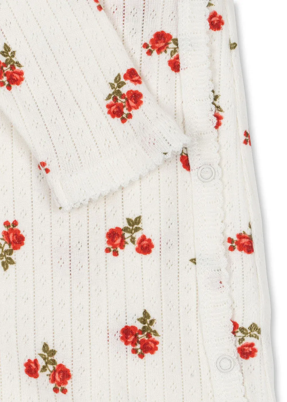 Konges Sløjd - rampers/pajacyk niemowlęcy Minnie Newborn Onesie GOTS Rose Red Konges Sløjd - rampers/pajacyk niemowlęcy Minnie Newborn Onesie GOTS Rose Red