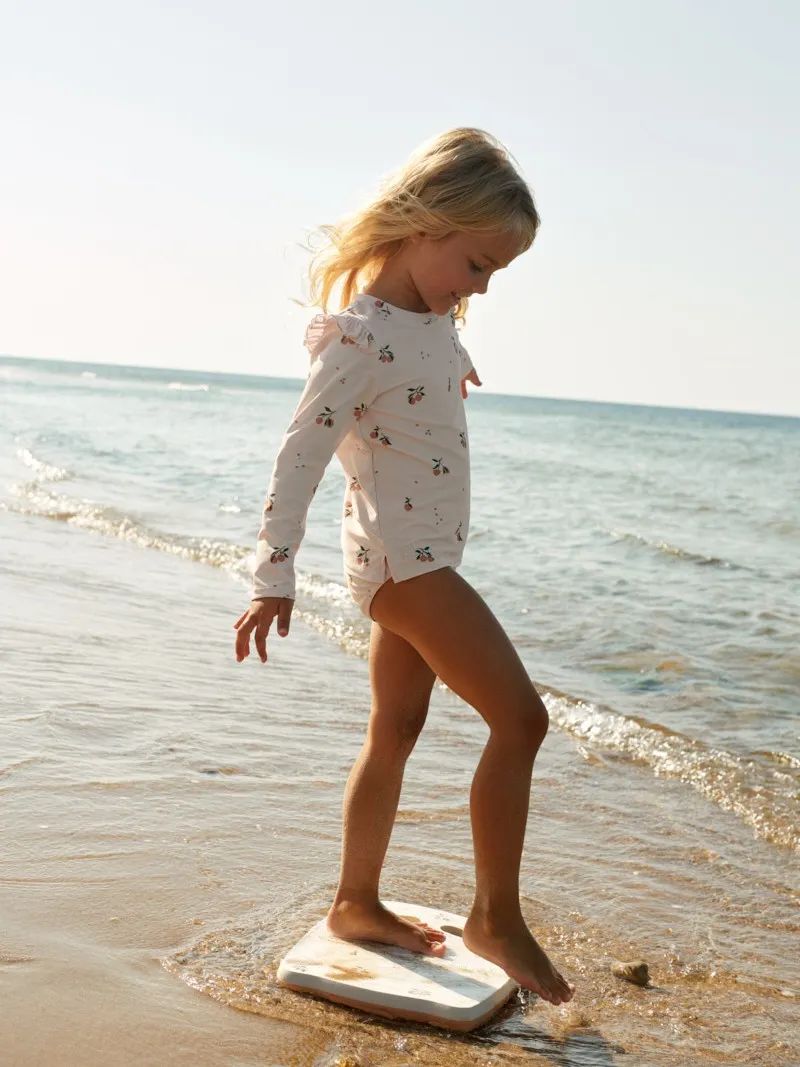 Liewood - koszulka kąpielowa z długim rękawem Tenley Printed Peach / Sea shell