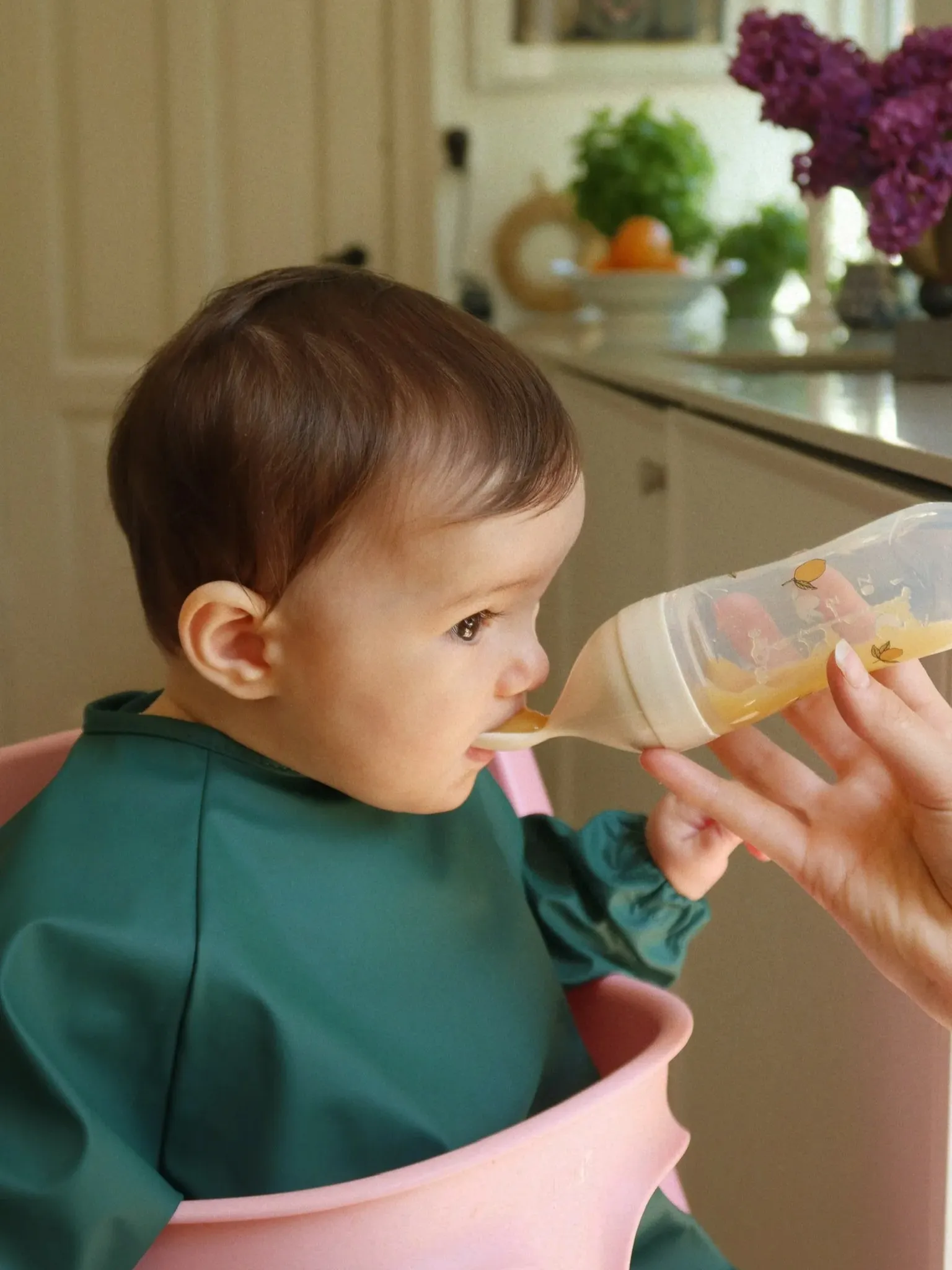 Konges Sløjd - zestaw do karmienia niemowląt Food Feeding Set Lemon