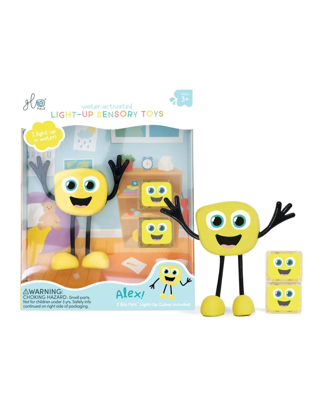 Glo Pals - zabawka do kąpieli Alex zestaw z dwoma kostkami sensorycznymi Glo Pals - zabawka do kąpieli Alex zestaw z dwoma kostkami sensorycznymi