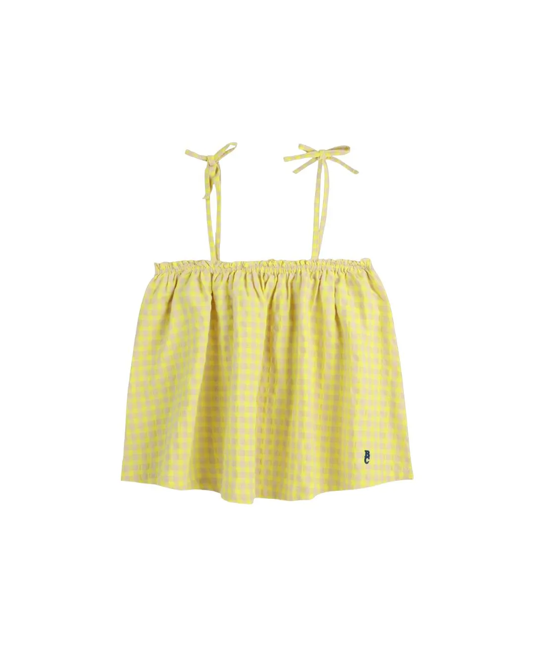 BOBO CHOSES - top dziecięcy z tkaniny na ramiączkach Vichy multicolor 