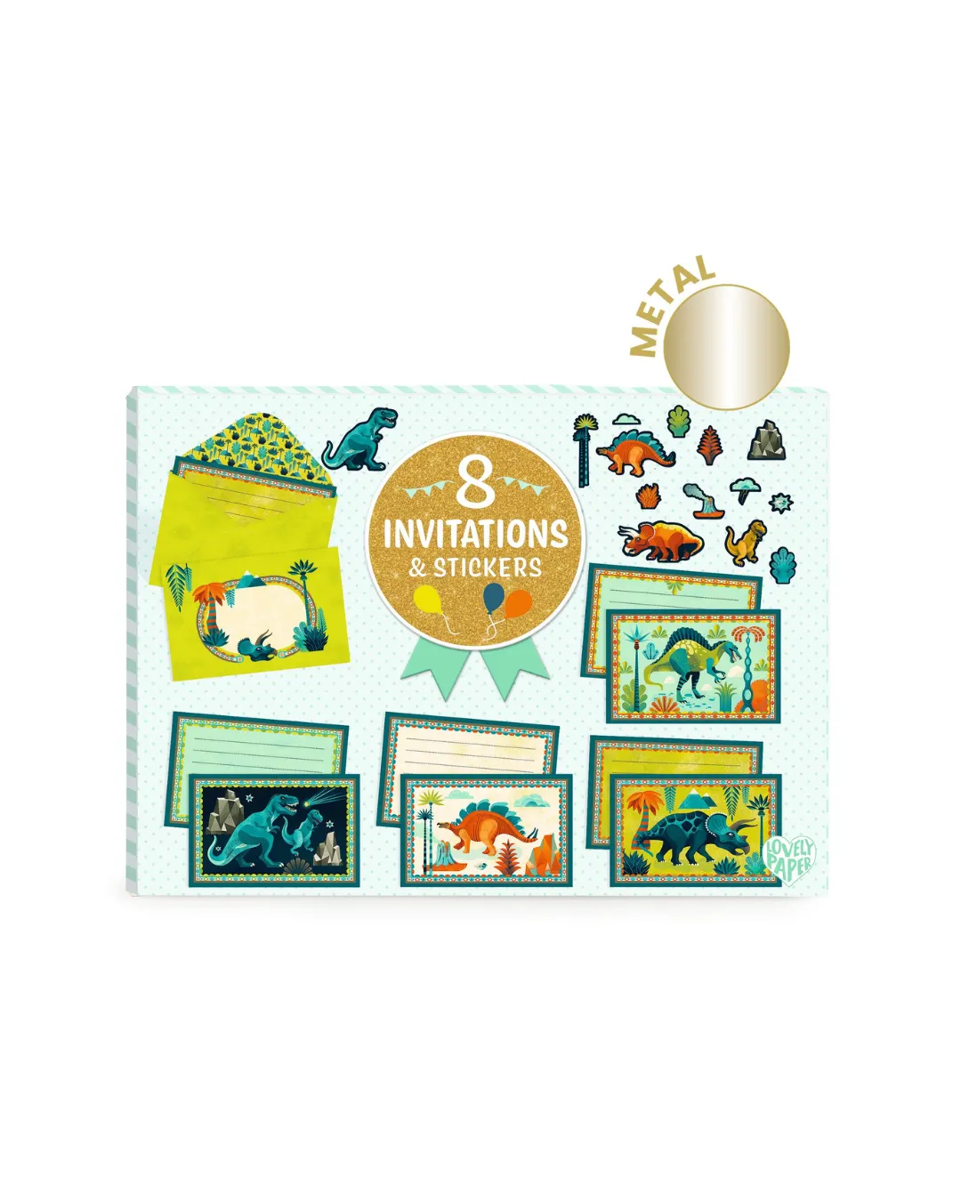 Djeco - zestaw do tworzenia zaproszeń Dinozaury