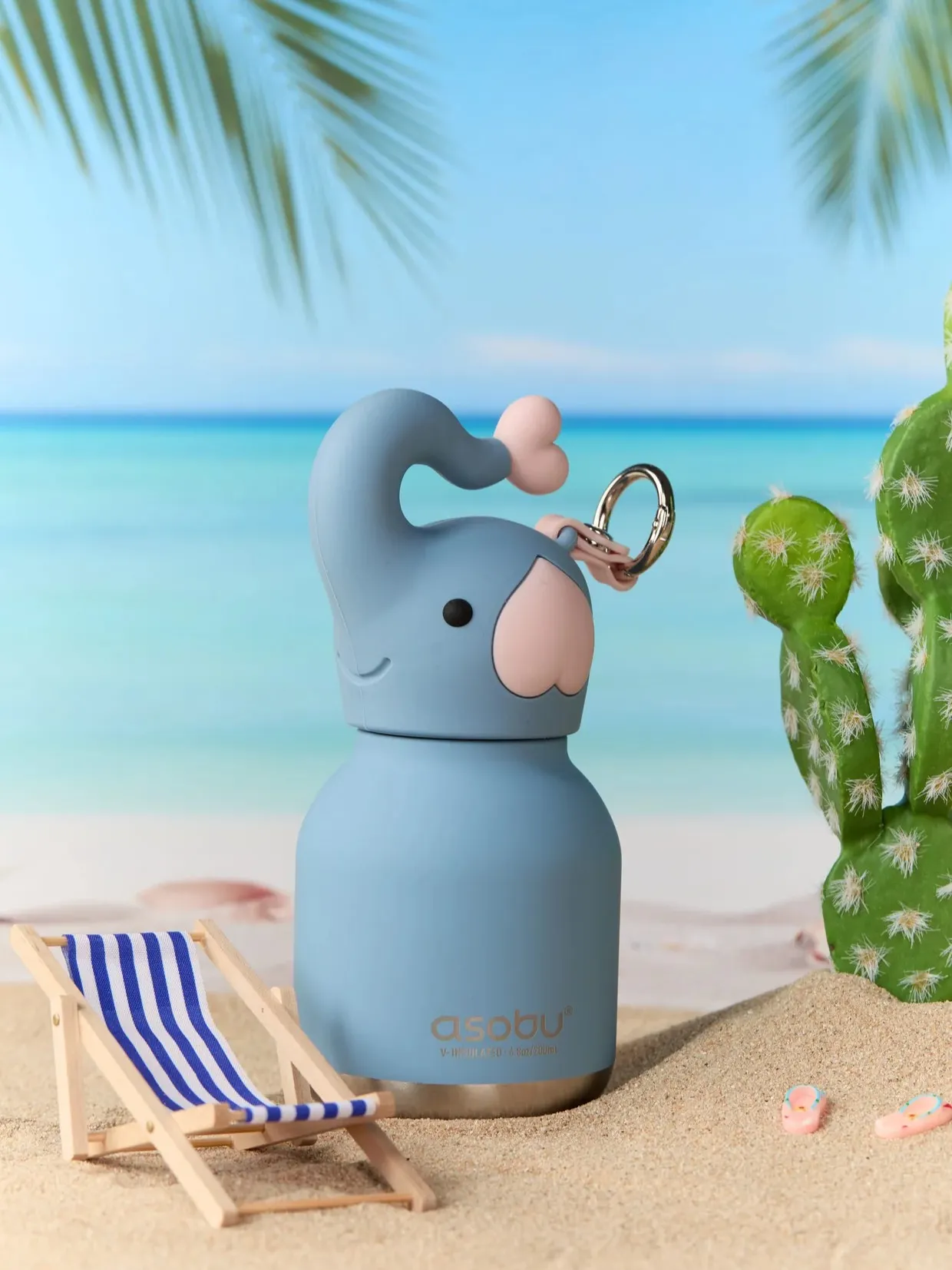 Asobu - butelka termiczna Mini Bestie Elephant 200 ml