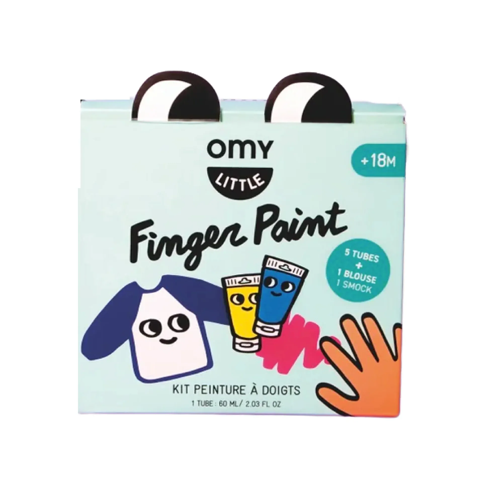Omy - zestaw do malowania palcami z fartuszkiem