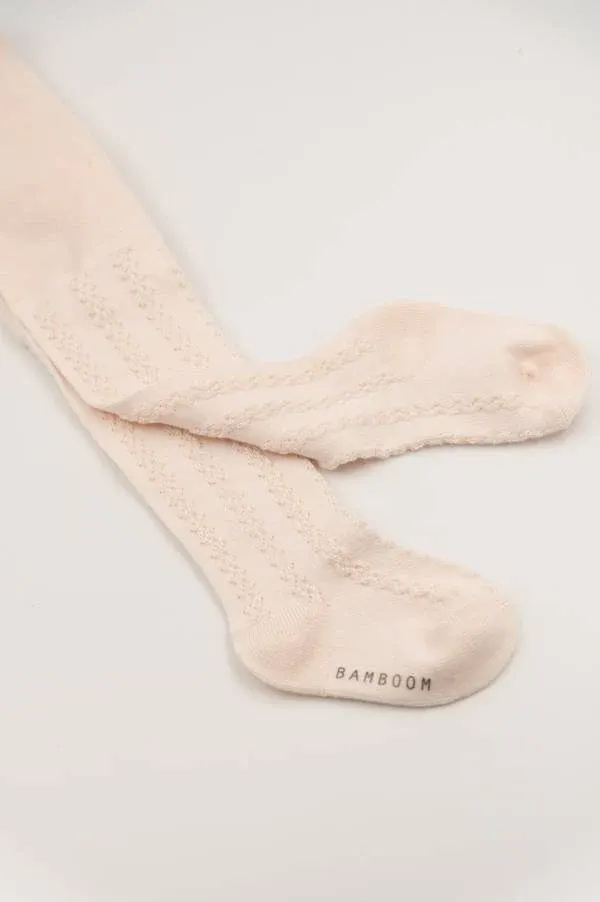 Bamboom - bambusowe rajstopy z ażurowym wzorem jasnoróżowe Bamboom - bambusowe rajstopy z ażurowym wzorem jasnoróżowe