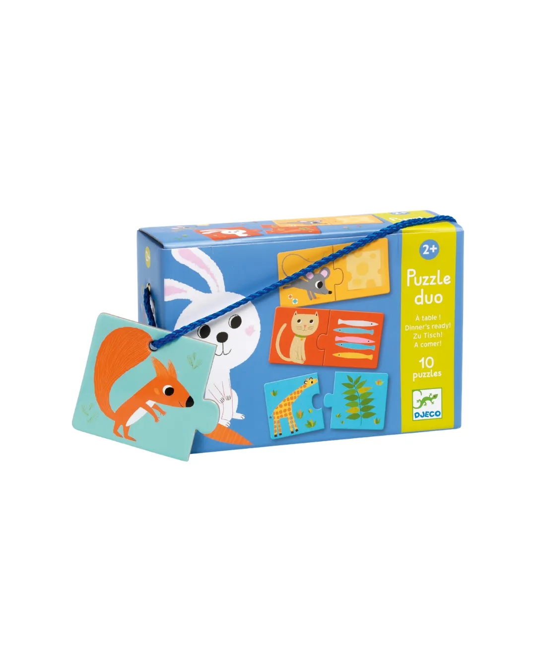 Djeco - puzzle dla dwulatka duo Zwierzatka i ich obiady