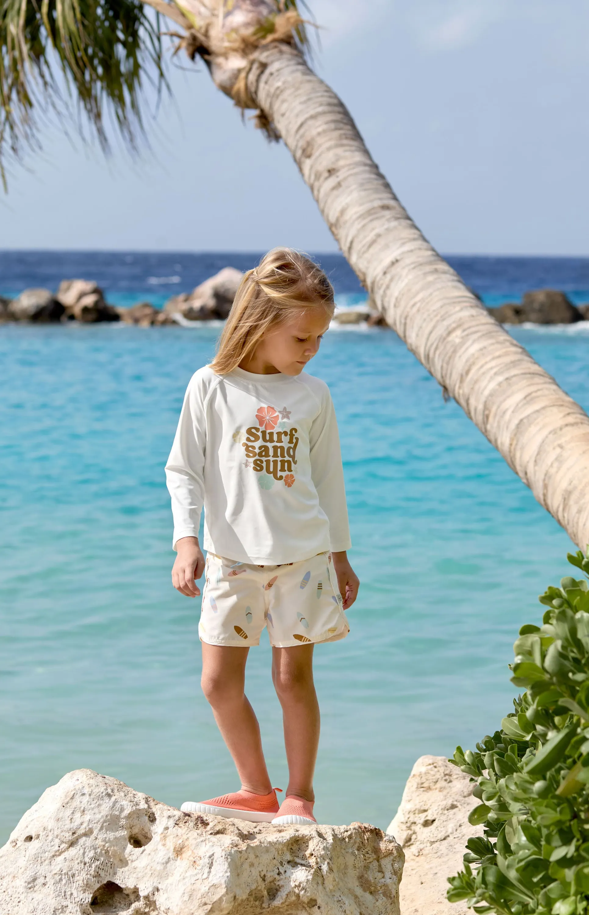 Lassig - dziecięca koszulka z długim rękawem Rashguard LSF UV Flowers sea salt