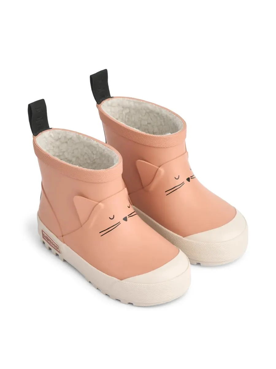 Liewood - ocieplane kalosze Jesse Cat Tuscany Rose