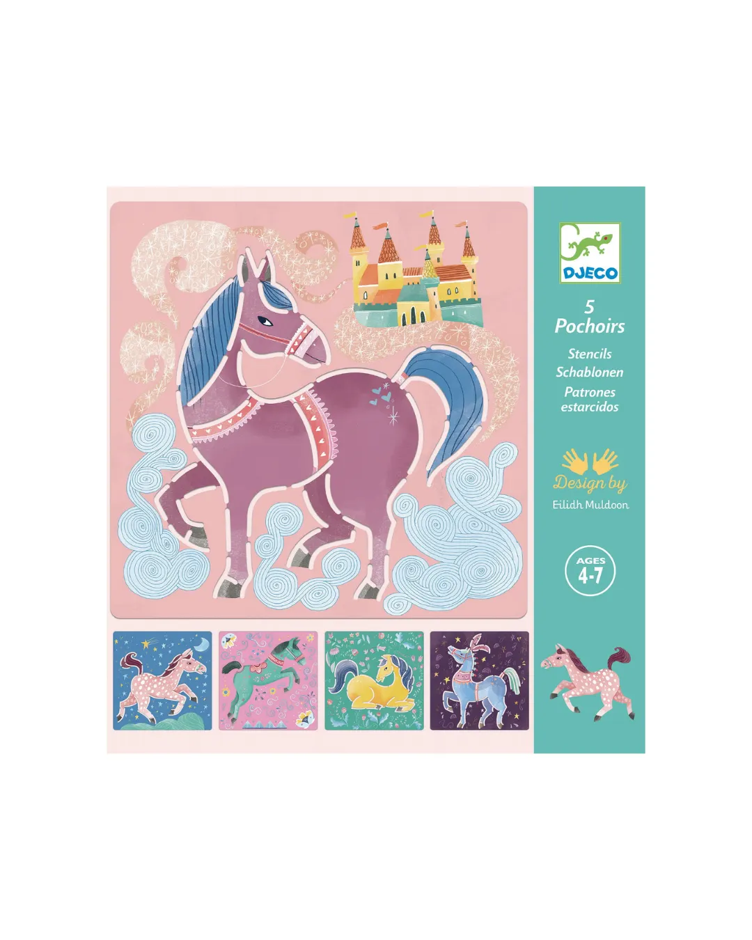 Djeco - szablony do odrysowywania dla dzieci konie Djeco - szablony do odrysowywania dla dzieci konie