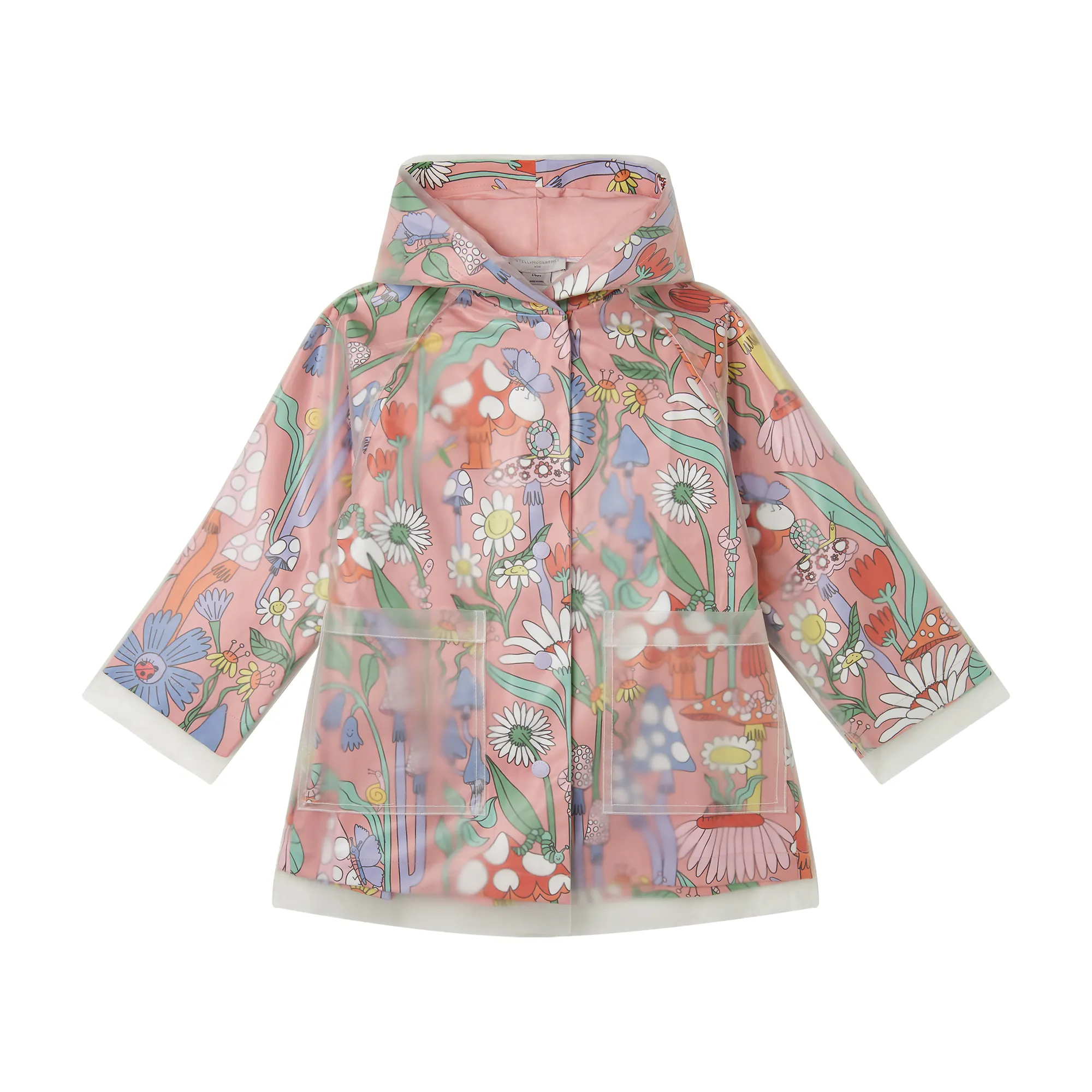 Stella McCartney - płaszcz dziewczęcy Woodland Print Hooded Raincoat