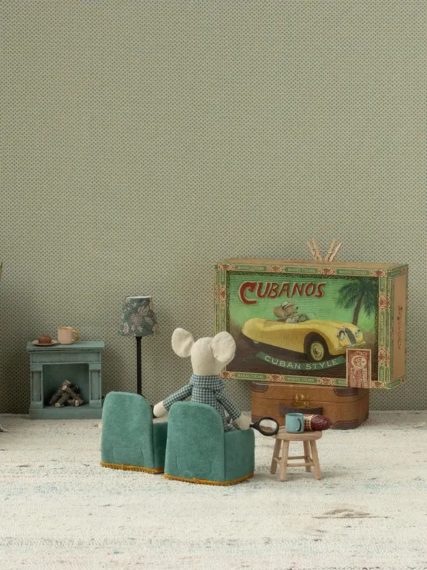 Maileg - składane krzesło dla myszek Miętowe