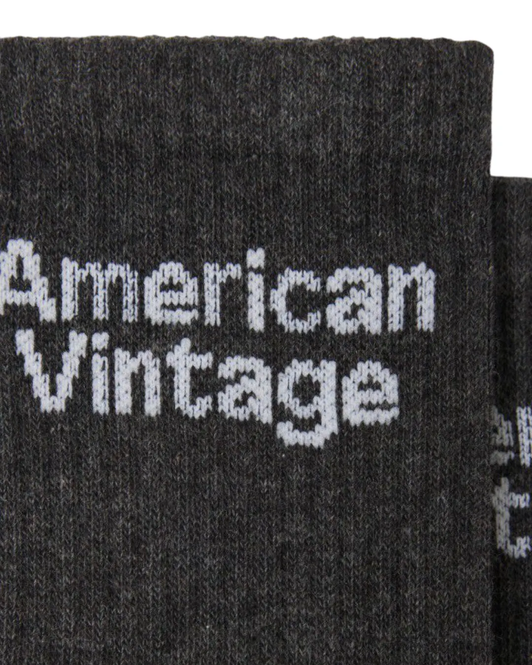 American Vintage - skarpetki z logo AMV Clypsun Anthracite Chine