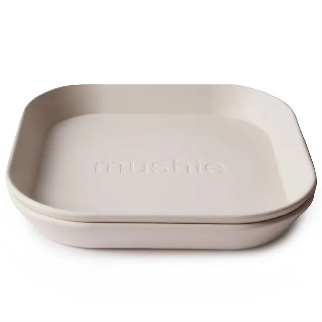 Mushie - talerzyki Square Ivory