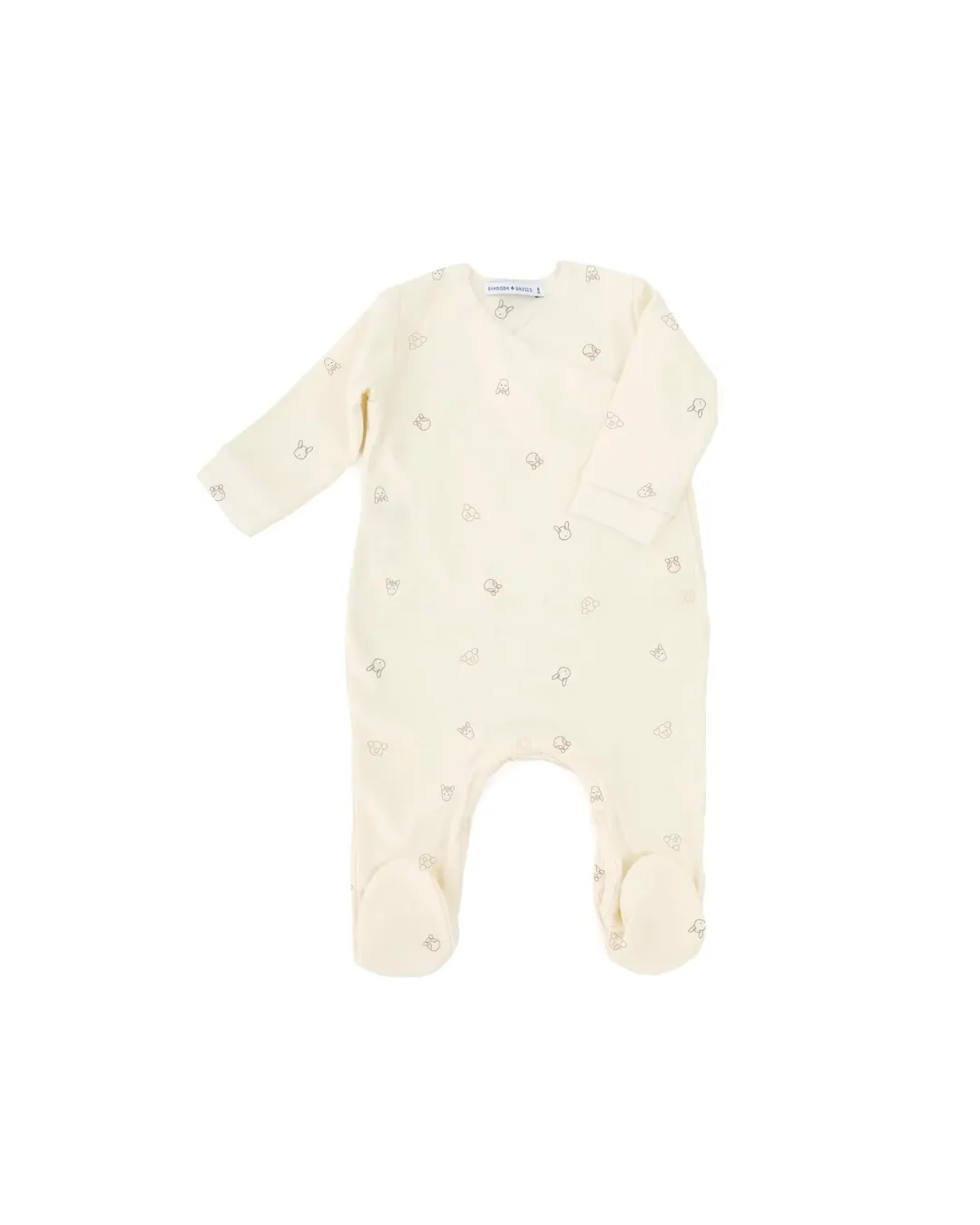 Bamboom - bambusowy pajacyk niemowlęcy ze stópkami Pure Animal Friends