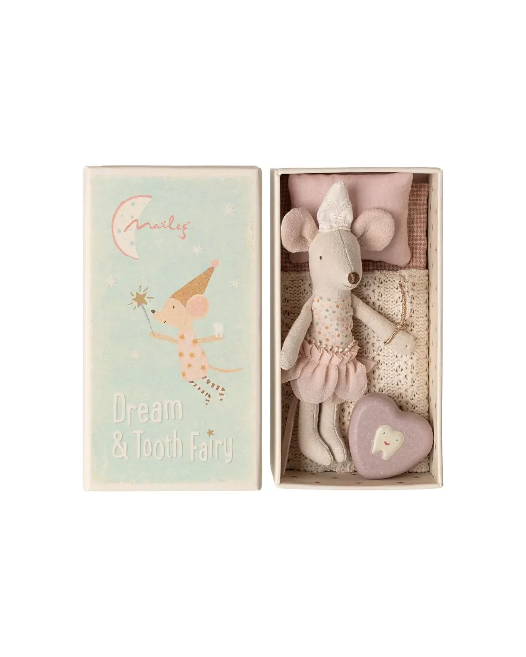 Maileg - myszka Wróżka Zębuszka Mała Siostrzyczka w pudełku zapałek Maileg - myszka Wróżka Zębuszka Mała Siostrzyczka w pudełku zapałek