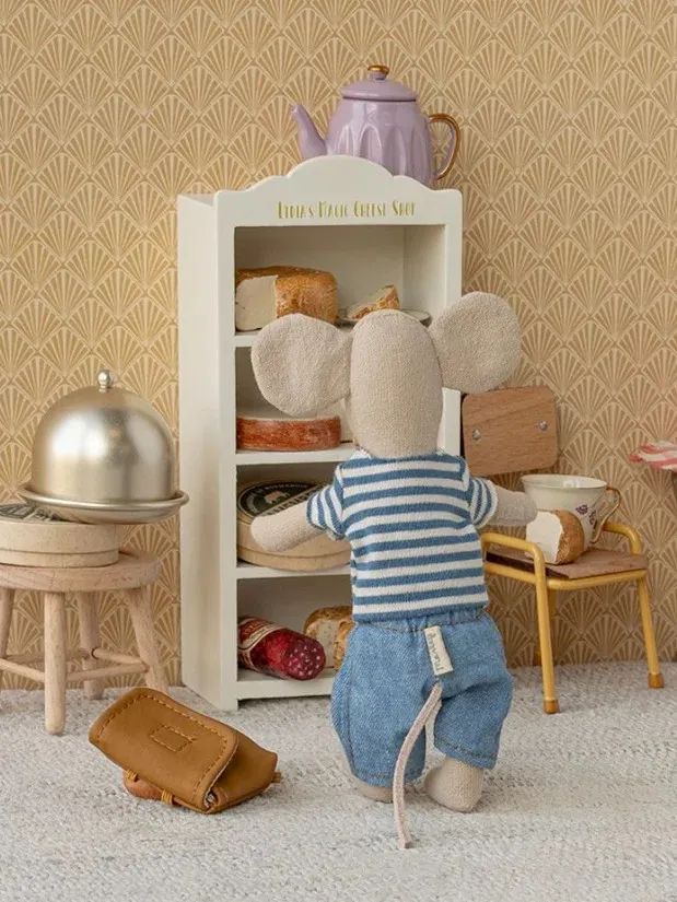 Maileg - krzesło dla myszek żółte