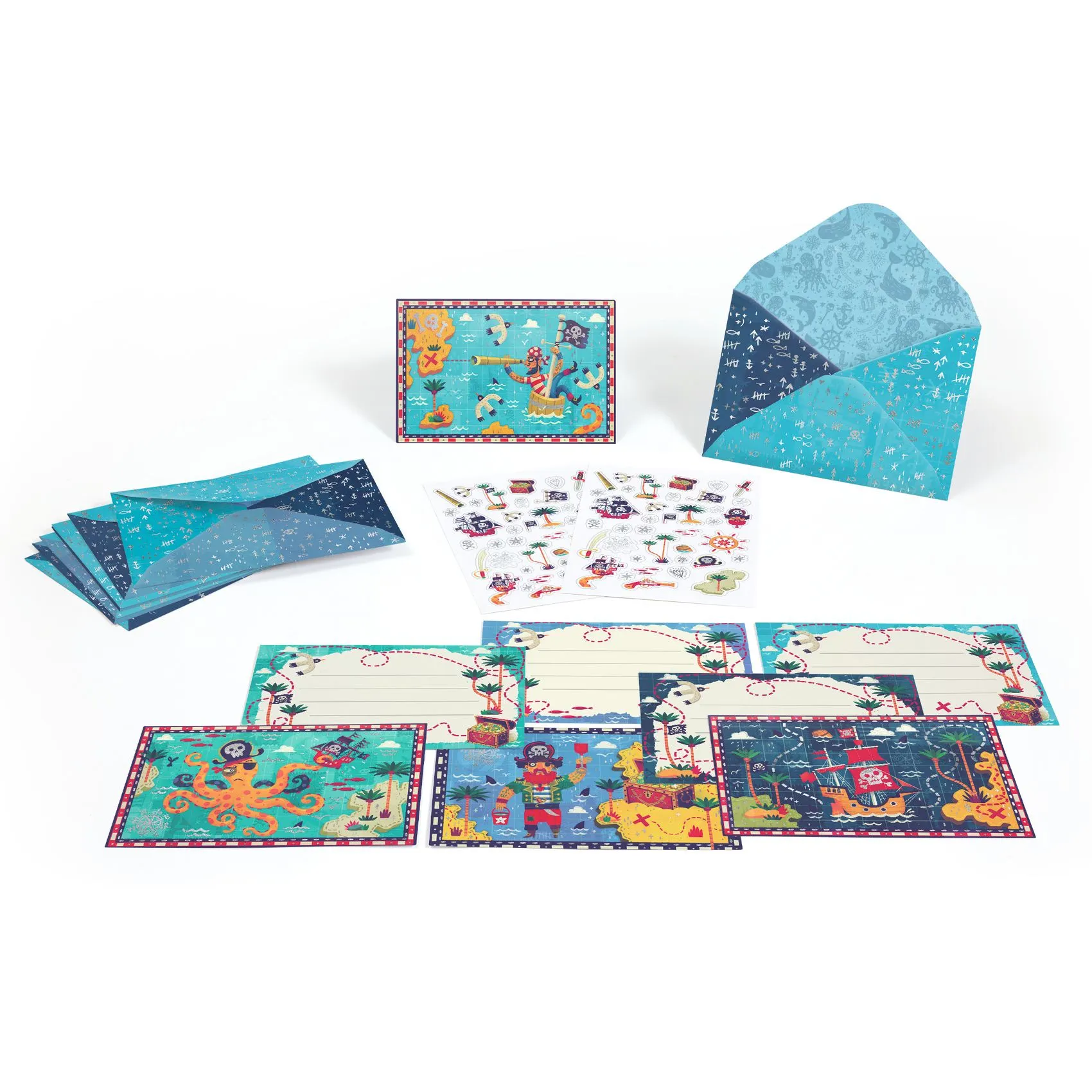 Djeco - zestaw do tworzenia zaproszeń Piraci