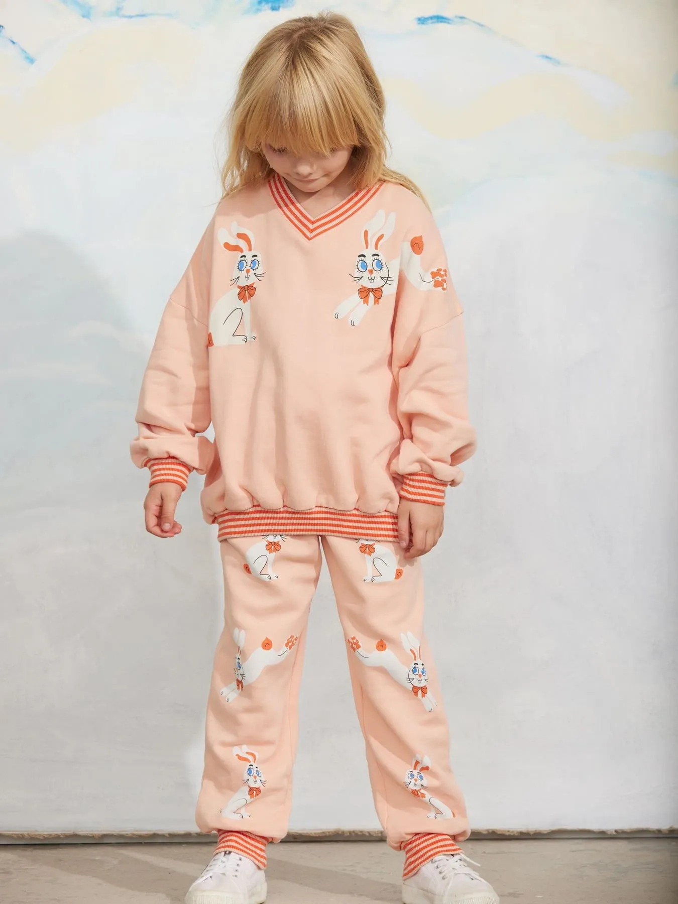 Mini Rodini - spodnie dresowe Rabbits Pink Mini Rodini - spodnie dresowe Rabbits Pink