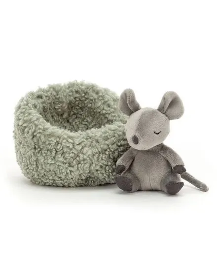 Jellycat - przytulanka śpiąca myszka 12 cm