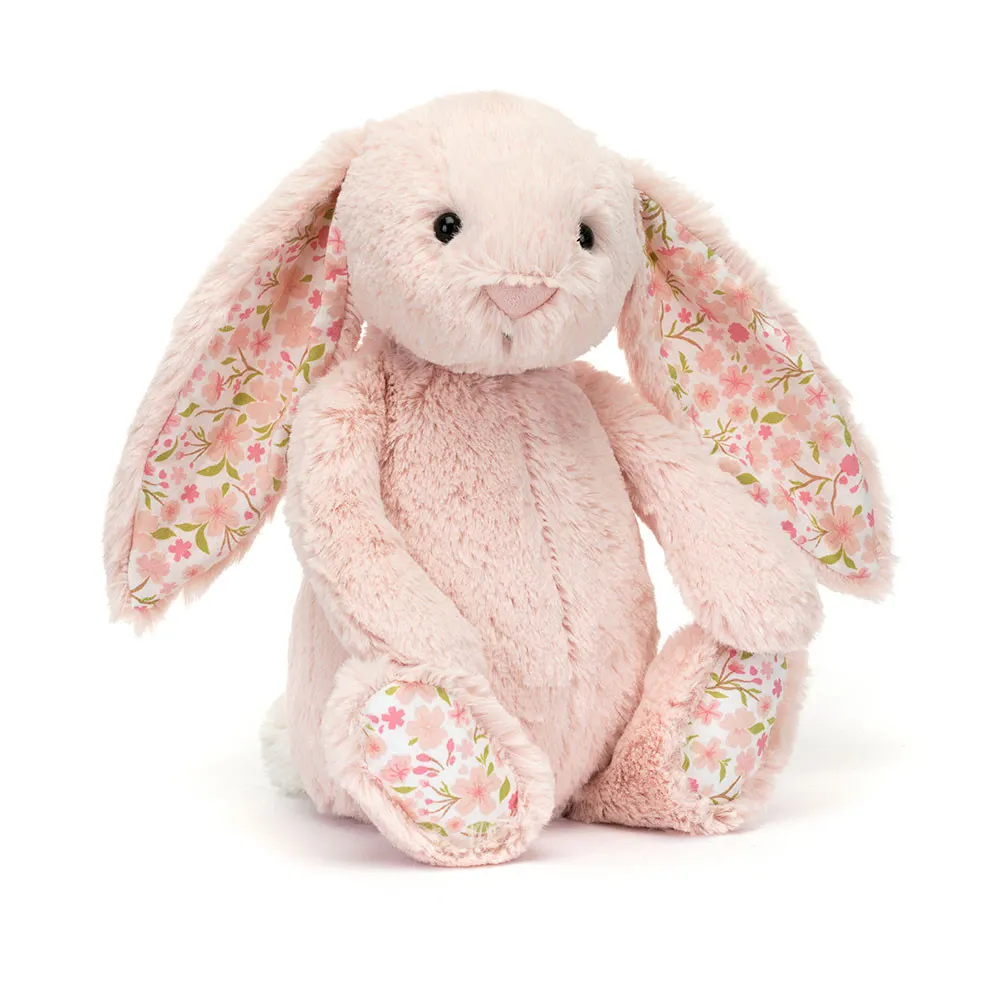 Jellycat - króliczek z Kwiecistymi Uszami Pudrowy Róż „Cherry” 31 cm