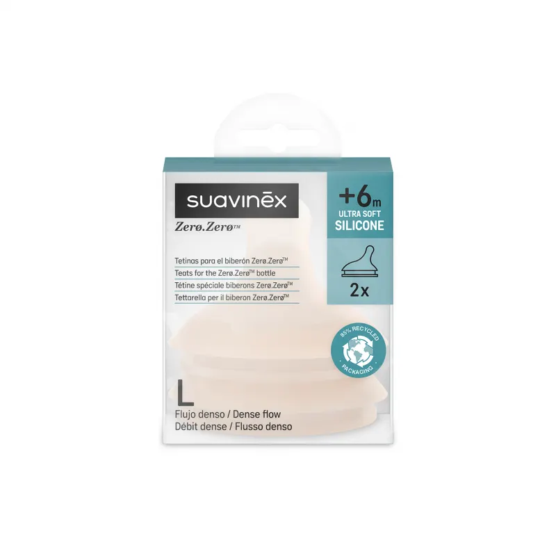 Suavinex - smoczki do butelek Zero Zero przepływ szybki L (2 szt.) Fair Suavinex - smoczki do butelek Zero Zero przepływ szybki L (2 szt.) Fair