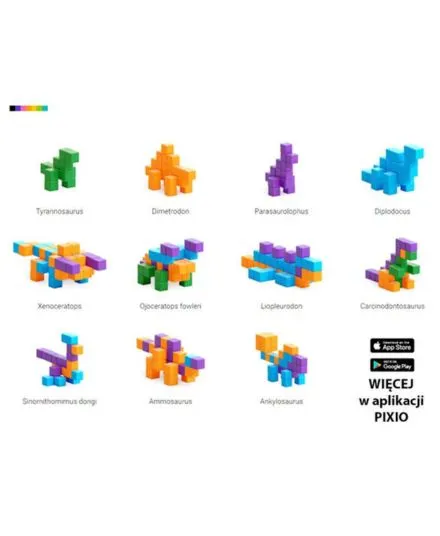 Pixio - klocki magnetyczne Mini DINOS Story Series Pixio - klocki magnetyczne Mini DINOS Story Series