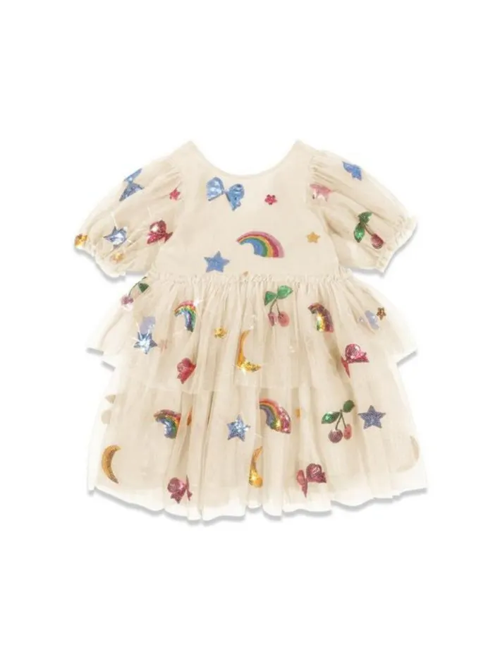 Konges Sløjd - sukienka dziecięca Yvonne Puff Dress Rainbow Twinkle Konges Sløjd - sukienka dziecięca Yvonne Puff Dress Rainbow Twinkle
