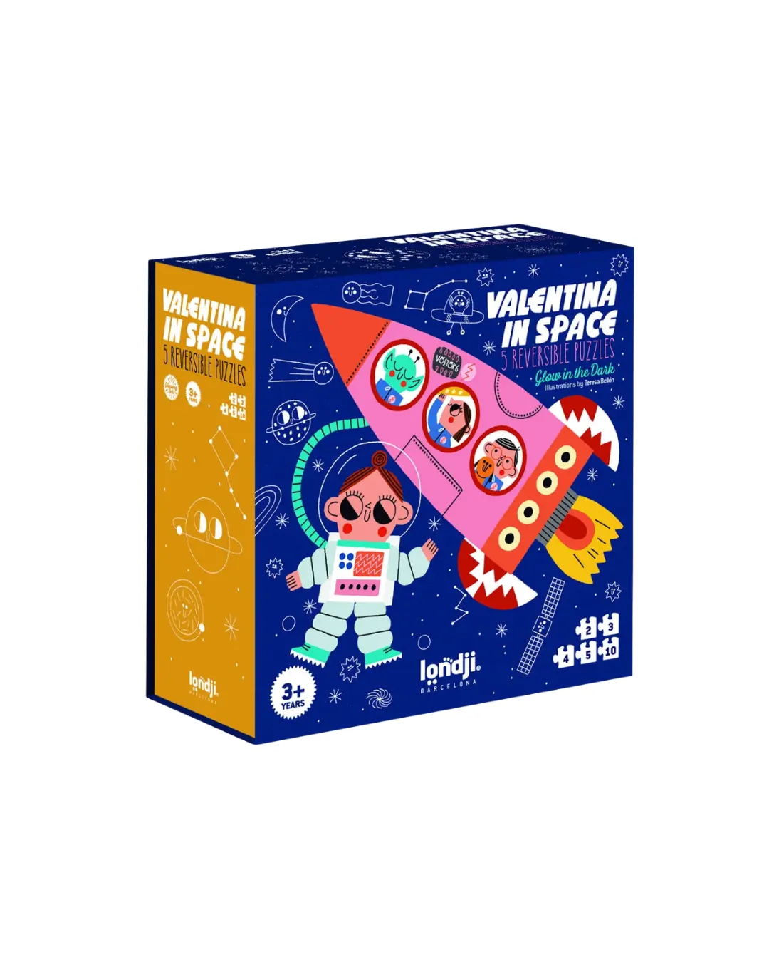 Londji - puzzle progresywne Valentina w kosmosie 2-10 elementów