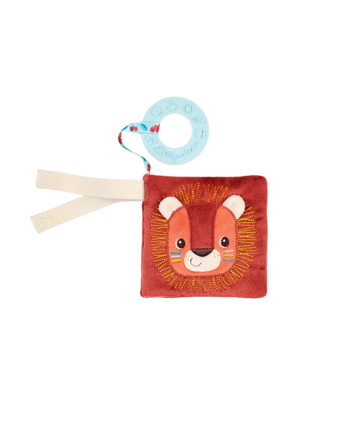 Lilliputiens - mini książeczka wielofunkcyjna z szeleszczącą folią i gryzakiem Lew Jack Lilliputiens - mini książeczka wielofunkcyjna z szeleszczącą folią i gryzakiem Lew Jack