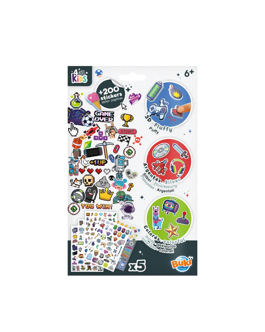 Buki - zestaw naklejek +200 GRY