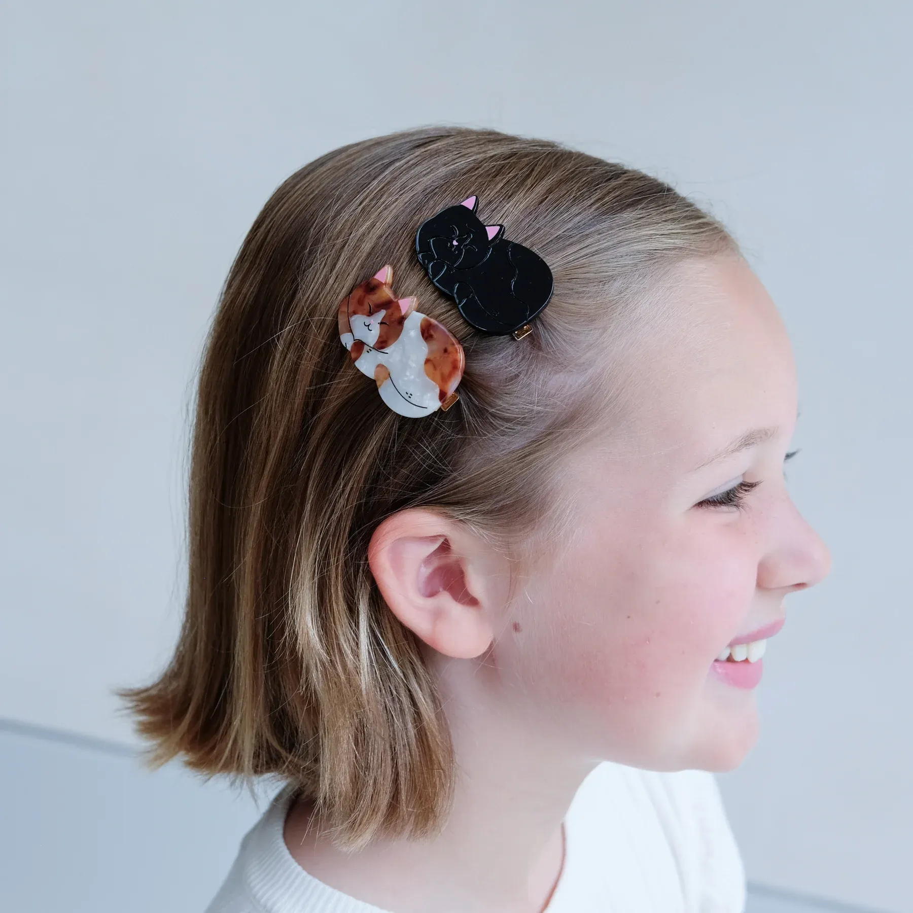 Mimi & Lula - emaliowane spinki do włosów Cat Clips