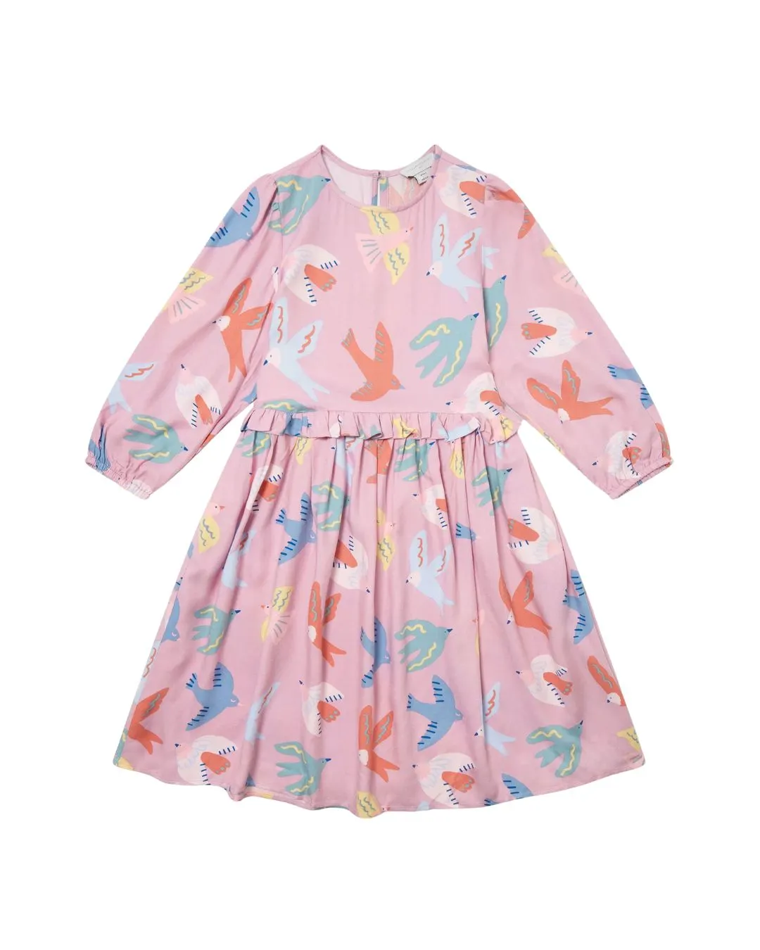 Stella McCartney - różowa sukienka z długim rękawem Dove Print Stella McCartney - różowa sukienka z długim rękawem Dove Print