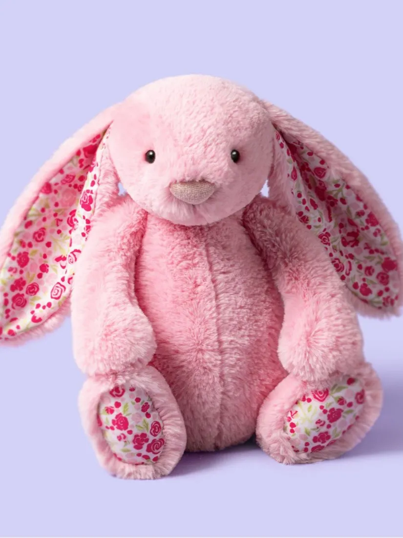 Jellycat - króliczek LUX Różowy z Kwiecistymi Uszami