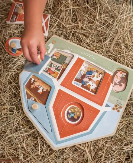 Little Dutch - drewniane puzzle układanka 1+ Little Farm Little Dutch - drewniane puzzle układanka 1+ Little Farm