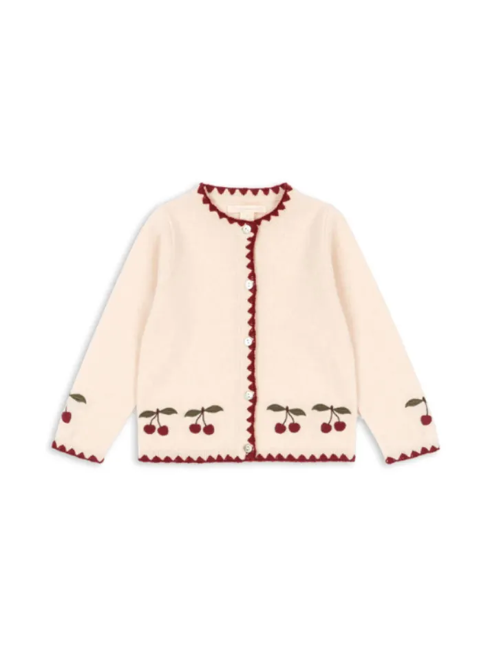 Wełniany kardigan Konges Sløjd Collette Off White Wełniany kardigan Konges Sløjd Collette Off White